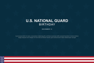 United States National Guard Birthday background. - obrazy, fototapety, plakaty
