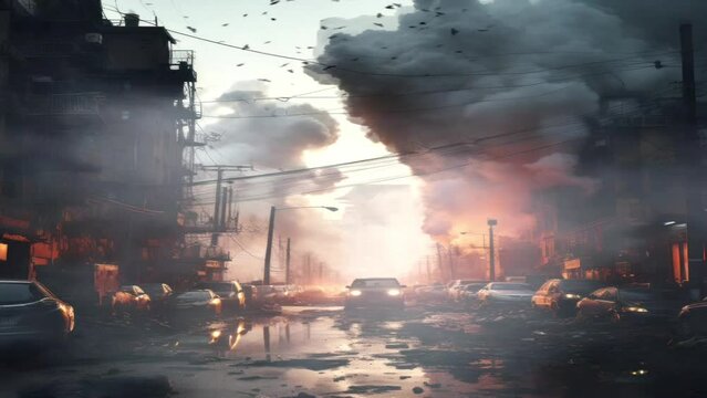 Industrial areas burning fossil fuels, such as coal or petroleum, as well as certain chemical processes that cause air pollution