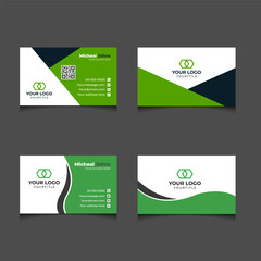 Two Concept of Modern creative corporate business card design vector templates