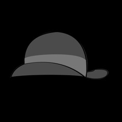 black hat isolated on white