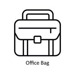 Office Bag vector outline Icon Design illustration. Business And Management Symbol on White background EPS 10 File