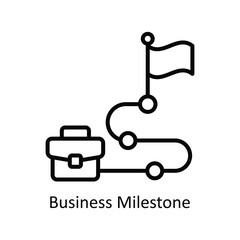 Business Milestone vector outline Icon Design illustration. Business And Management Symbol on White background EPS 10 File