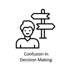  Decision Making vector outline Icon Design illustration. Business And Management Symbol on White background EPS 10 File