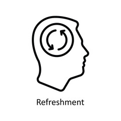 Refreshment vector outline Icon Design illustration. Business And Management Symbol on White background EPS 10 File