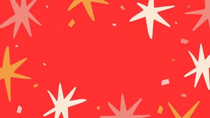 Creative Playful Mindmap stars background red