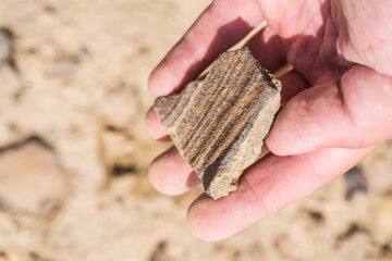 Texture of stones and minerals from the desert of Uzbekistan