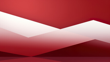 minimalistic white on red background (Generative AI) - obrazy, fototapety, plakaty