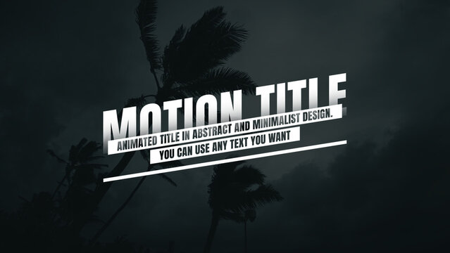 Text Animation Compatible with Universal Videos in Abstract and Minimalist Style