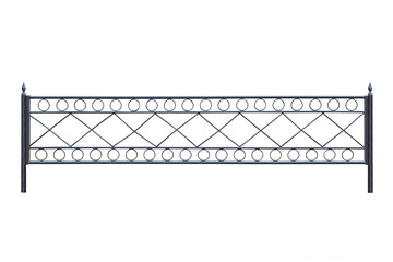Fence with geometric patterns