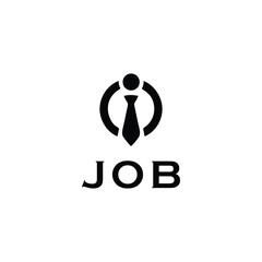 job abstract flat icon logo