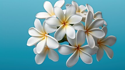 Frangipani or Plumeria flowers. Springtime Concept. Valentine's Day Concept with a Copy Space. Mother's Day.