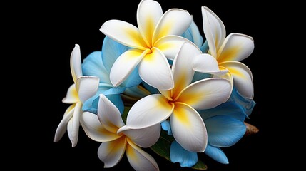 Frangipani or Plumeria flowers. Springtime Concept. Valentine's Day Concept with a Copy Space. Mother's Day.