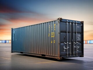 Container and blurred background Logistics industry.