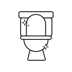 Isolated clean and shiny toilet icon Vector