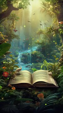 magic book and tree