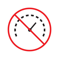 Forbidden Prohibited Warning, caution, attention, restriction label danger. Vector meter flat icon. Gauge vector icon. Do not use Speedometer measurement sign. Gauge symbol pictogram UX UI