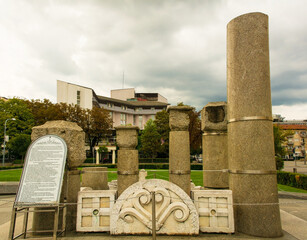 Remains from the Temple of Holy Trinity outside the Christ the Saviour Serbian Orthodox Cathedral...