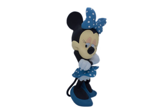 Studio image of Minnie mouse with a white isolated background.
