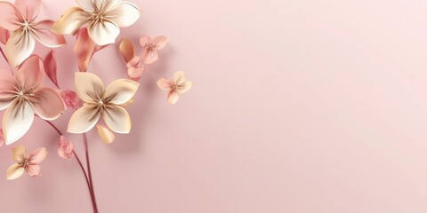 Fototapeta na wymiar Beautiful abstract gold and pink floral design background. beautiful Generative AI AIG32
