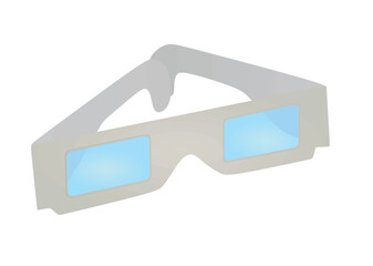 White 3D glasses. vector illustration
