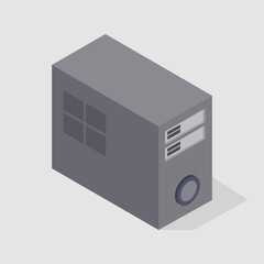 Isometric computer case