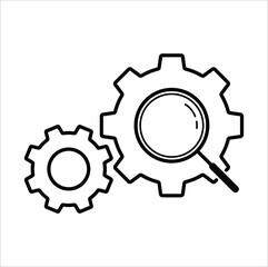 With its magnifying glass design, it symbolizes the power of search engines in navigating the vast online landscape. Eps 10
