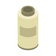 Fish oil bottle isometric