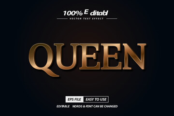 Queen text effect, editable elegant and rich text style