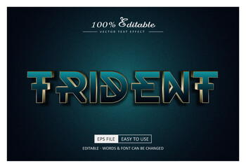 Trident text effect editable mythology text style
