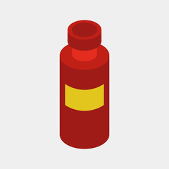 Ketchup bottle isometric