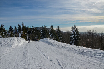 ski resort in winter