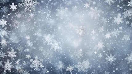 Falling snow flake silver pattern background