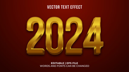 2024 gold text effect