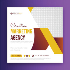 Digital marketing and corporate social media post template or Web banner
