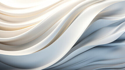 Elegant White 3D Rendered Background with Subtle Light Interplay
