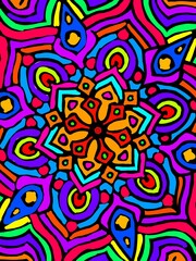 Mandala néon alegria