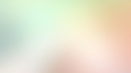 Subtle Abstract Muted Pastel Colored Background with Blurred Gradient in Soft Green Light Orange Muted Pink - obrazy, fototapety, plakaty