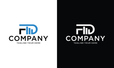 Initial FD, financial modern Logo icon design. Vector graphic design template elements.