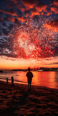 Fototapeta premium Silvester Feuerwerk