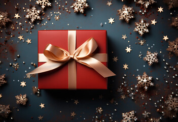 Christmas composition Gift box