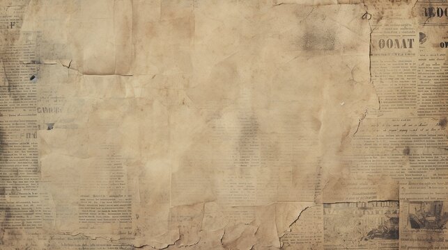 Realistic Photo of Newspaper Paper Grunge Vintage Old Aged Texture Background
