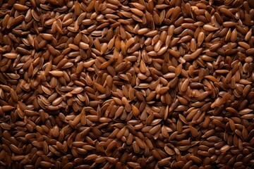 texture of flax with seeds, brown seeds