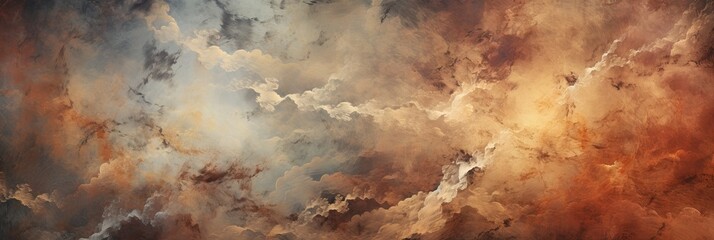 Obraz premium Abstract multicolor vintage chemogram texture wallpaper banner background. Generative AI, AI