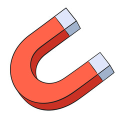 Red horseshoe magnet