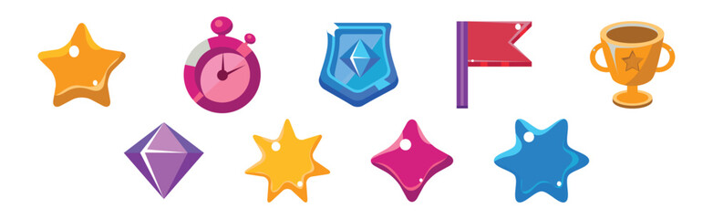 Game Interface Icon and Design Element Vector Set
