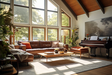 Fototapeta premium Contemporary living room. Real estate. Real estate agency. Real estate agent. 