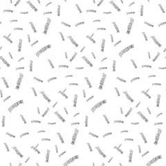 Poster Embroidery  seamless pattern. Black lines on white background.  © abeadev