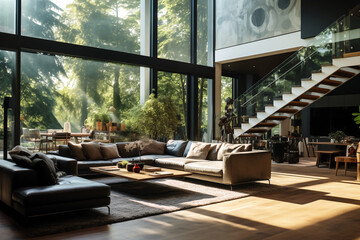 Contemporary living room. Real estate. Real estate agency. Real estate agent.	
