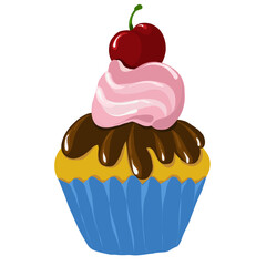 cupcake with cherry on top