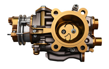 Fototapeta premium Solid Carburetor Gasket Isolated On a Clear Surface or PNG Transparent Background.